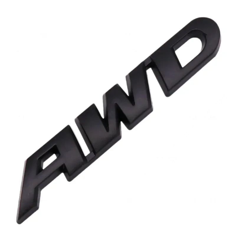 3D Metal Car Letters AWD Logo Emblem Sticker Fender Trunk Badge Accessories For Honda Civic CRV Subaru Mazda Toyota RAV4 Kia