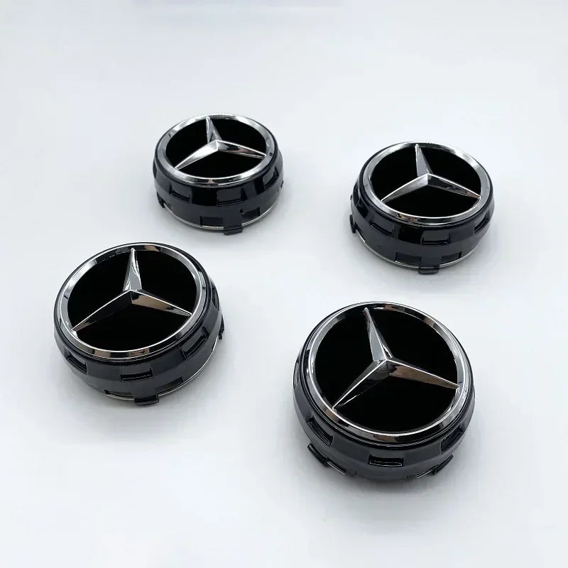 QQQ 4PCS KKK 75mm NEW Car Wheel Center Hub Caps Cover for Mercedes Benz B/C/E/S Class A Class C200L GLC GLK CLA W166 W163 W221