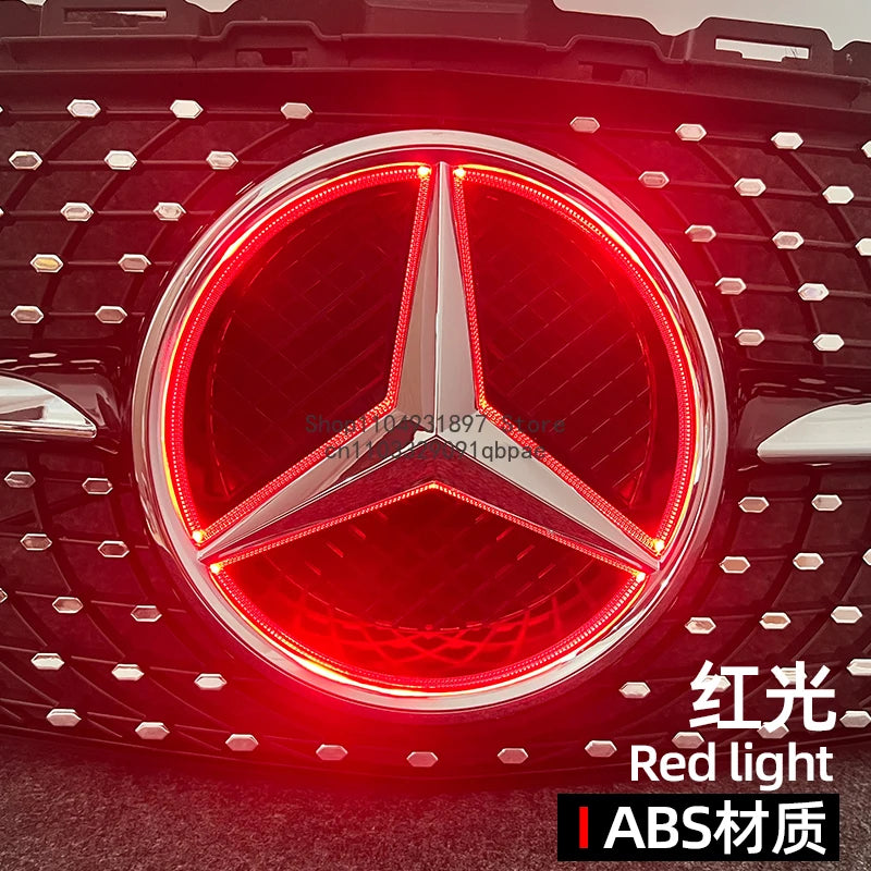 Grid LED light Front Grilled Embelm badge For W204 W205 W213 W253 C-Class E-Class GLC C E 180 200 250 300 350 43 63 4MATIC