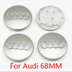 4PCS 60mm 61mm 68mm 69mm 77mm Car Wheel Center Cap Hub Cover Badge For Audi A6 A3 A4 A5 A6 Q2L Q3 Q5 Q7 Q8 R8 Hubcap Accessories