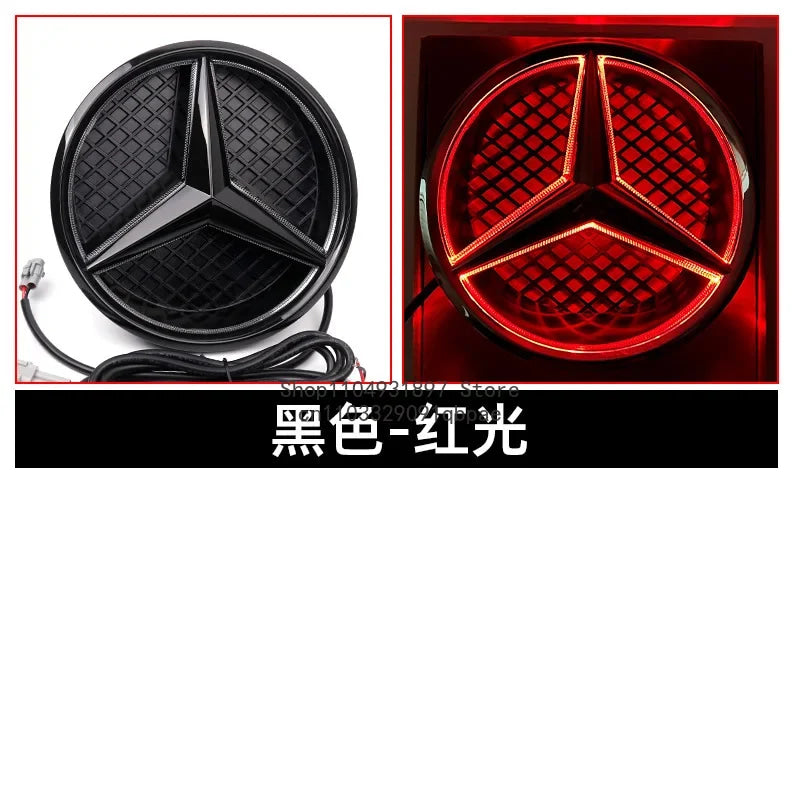 Grid LED light Front Grilled Embelm badge For W204 W205 W213 W253 C-Class E-Class GLC C E 180 200 250 300 350 43 63 4MATIC