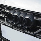 4Rings Logo ABS Chrome Black For Audi A3 A4 A5 A6 A7 A8 C7 C6 C5 B5 B6 B7 TT Car Front Hood Emblem Bonnet Auto Badge Rear Trunk