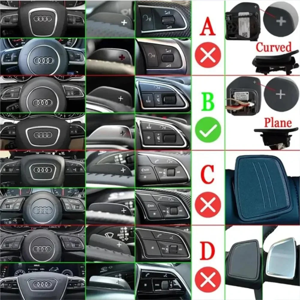 Aluminum Steering Wheel Paddle Shifter Extension for Audi A3 S3 8V A4 S4 A5 S5 B8.5 A6 S6 A7 S7 C7 Q5 Q7 2013 2014 2015 2016