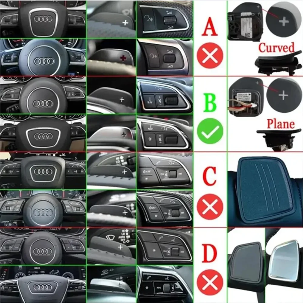 Aluminum Steering Wheel Paddle Shifter Extension for Audi A3 S3 8V A4 S4 A5 S5 B8.5 A6 S6 A7 S7 C7 Q5 Q7 2013 2014 2015 2016