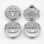 4pcs 57mm+62mm Car Tyre Wheel Center Hub Cap Badge For Toyota C-hr Prado Rav4 Yaris Hilux Prius Avensis Corolla Camry crown