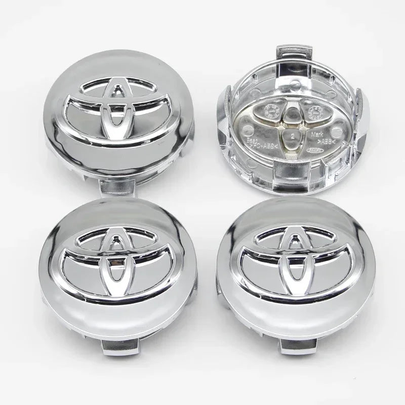 4pcs 57mm+62mm Car Tyre Wheel Center Hub Cap Badge For Toyota C-hr Prado Rav4 Yaris Hilux Prius Avensis Corolla Camry crown