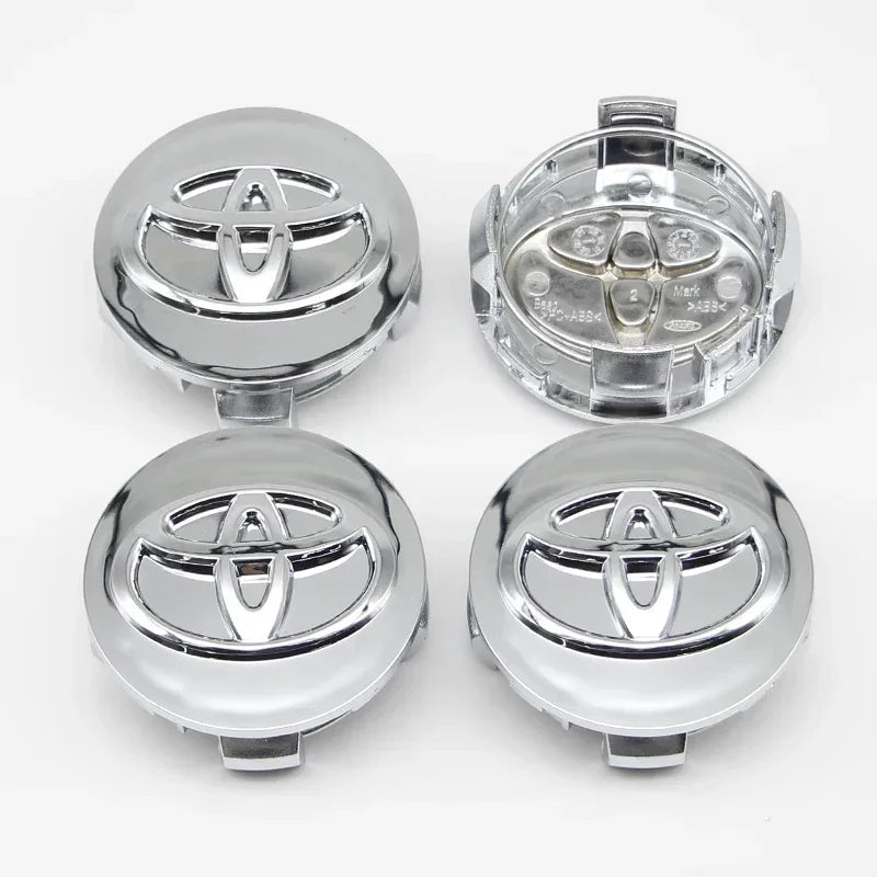 4pcs 57mm+62mm Car Tyre Wheel Center Hub Cap Badge For Toyota C-hr Prado Rav4 Yaris Hilux Prius Avensis Corolla Camry crown