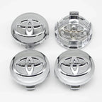4pcs 57mm+62mm Car Tyre Wheel Center Hub Cap Badge For Toyota C-hr Prado Rav4 Yaris Hilux Prius Avensis Corolla Camry crown