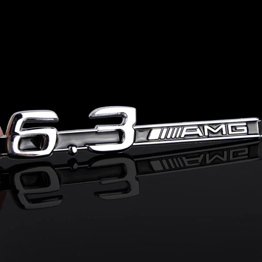 3D ABS Car Styling Logo 3.2 5.5 6.3 6.5 AMG Badge Fender Side Rear Trunk Sticker for Mercedes Benz A CLA GLC W108 W222 C180 W190