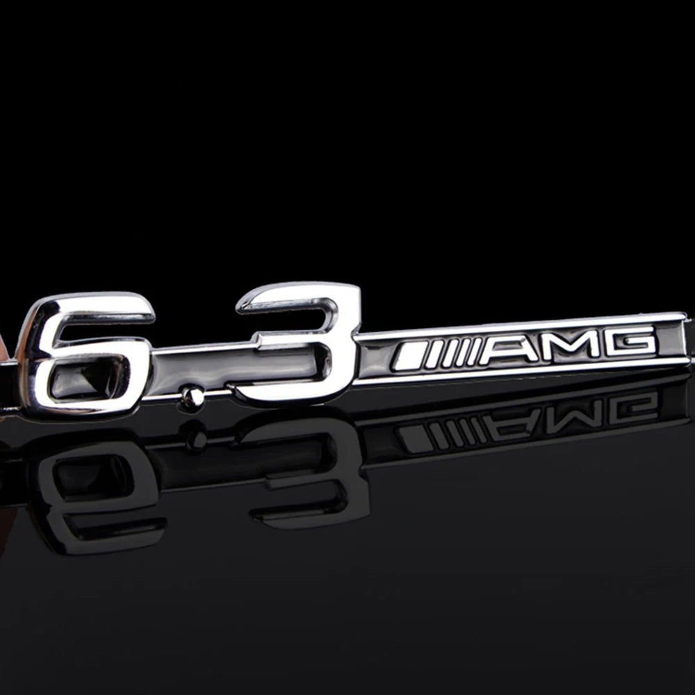 3D ABS Car Styling Logo 3.2 5.5 6.3 6.5 AMG Badge Fender Side Rear Trunk Sticker for Mercedes Benz A CLA GLC W108 W222 C180 W190