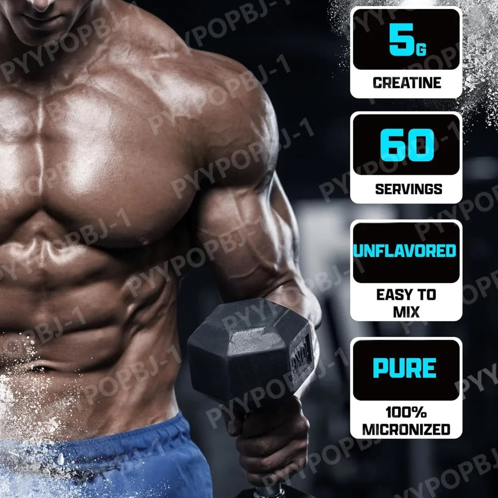 Creatine Monohydrate Powder 60 Servings Unflavored 5g Micronized Creatine Powder Gluten Free