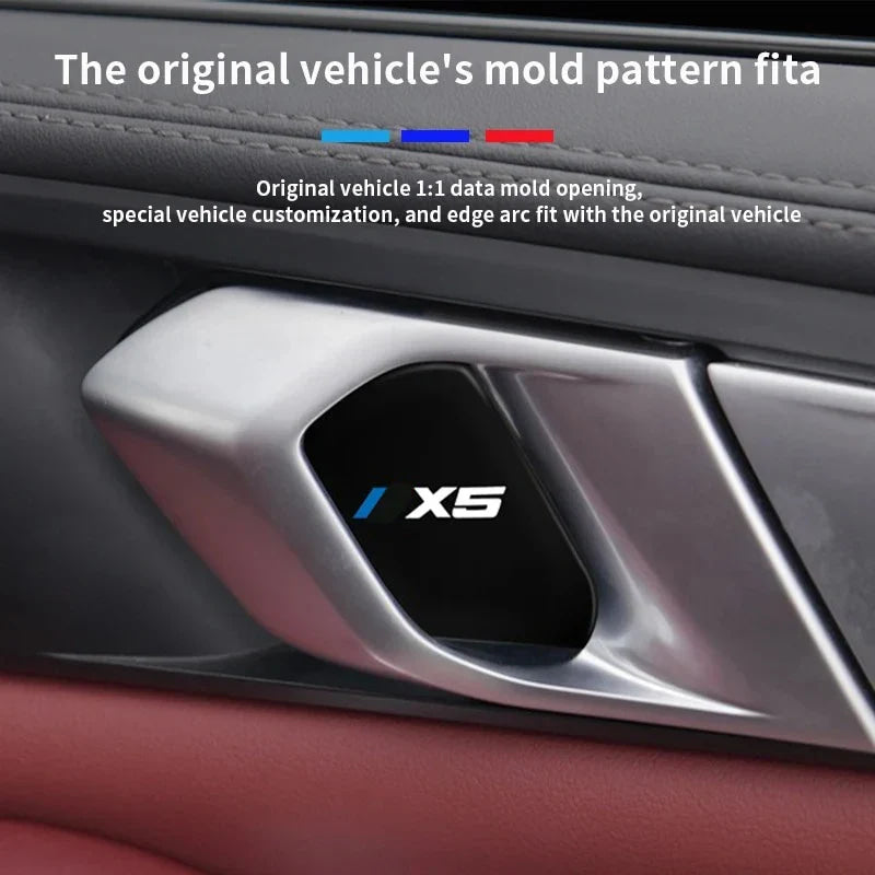 4Pcs Car Inner Door Bowl Guard Stainless Steel For BMW X5 G05 2019-2026 Car Door Handle Protective Trim Exterior Accessories