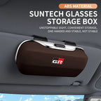 Car Eyewear Case Box Sunglasses Holder Sun Visor Storage Protective Frame Box Glasses Clip For Toyota GR Sport Rav4 Yaris Camry