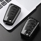 For Toyota Camry RAV4 Forturner Hilux Auris Corolla Avensis Verso Yaris Aygo Scion TC ABS Carbon Fiber Style Car Key Case Cover