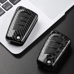 For Toyota Camry RAV4 Forturner Hilux Auris Corolla Avensis Verso Yaris Aygo Scion TC ABS Carbon Fiber Style Car Key Case Cover