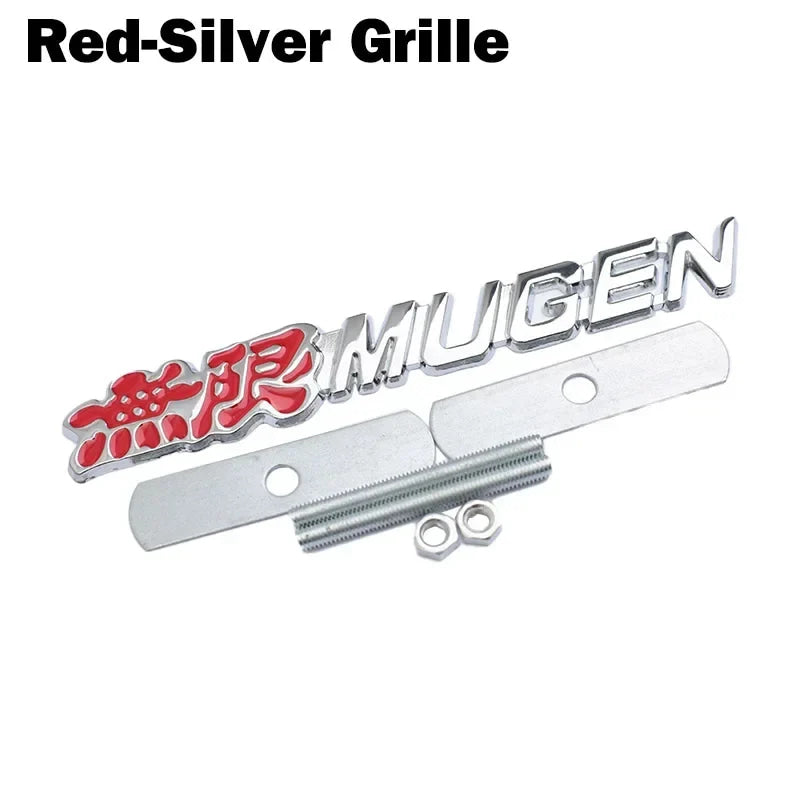 1 pcs 3D Chrome Metal Mugen Emblem Logo Rear Badge Car Trunk Sticker Car Styling for Honda Civic Accord CRV Fit
