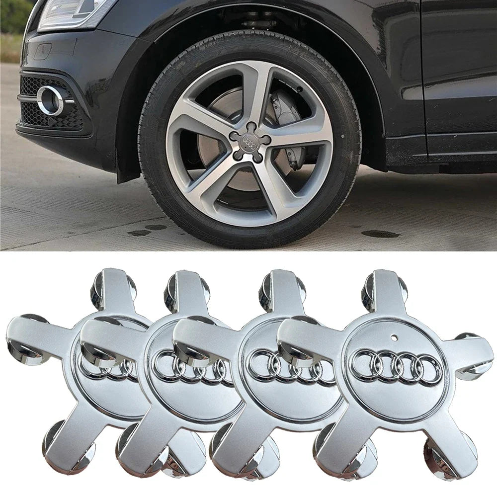 Car Wheel Center Cap Hub Covers 4pcs 60mm 61mm 68mm 69mm 135mm 4B0601170 4F0601165N A3 A4 A5 A6 A7 A8 S4 Q3 Q5 Q7 Accessories