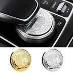 1pc 48mm Car Central Control Multimedia Knob Cover Sticker For Mercedes Benz AMG GLC GLE CLA GLA W205 W211 W213 Car Accessories
