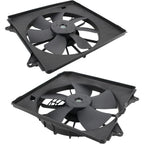 2Pcs AC Condenser Radiator Cooling Motor Fan Black For 2013-2017 Honda Accord Touring