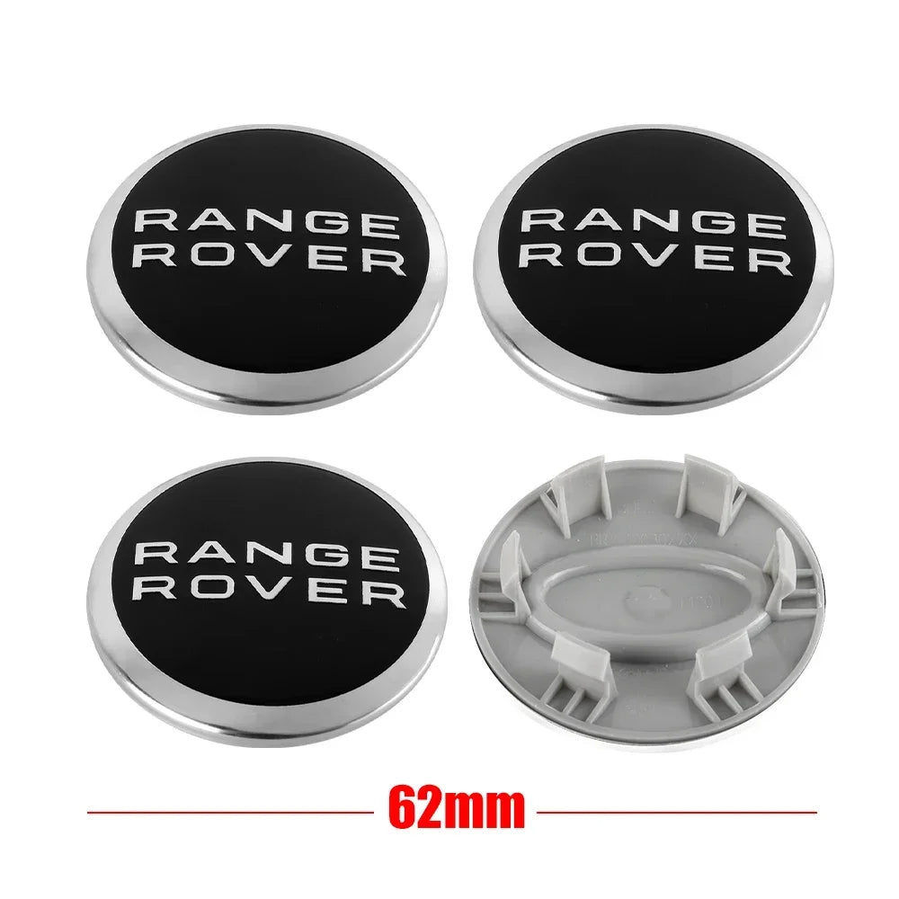 4pcs 62mm Car Styling Car Wheel Center Hub Cap Covers Badge For Landrover SVR Discovery Velar Evoque Range Rover L322 L405 L320