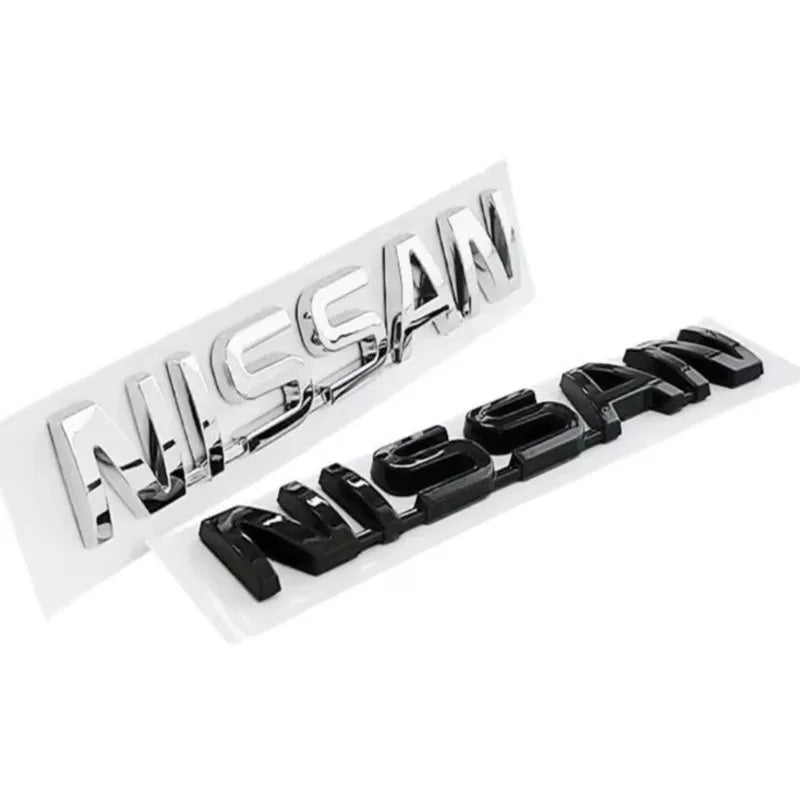 ABS Car Rear Trunk Letters Logo Badge Emblem Sticker For Nissan Qashqai Juke Pulsar Sentra Altima Patrol Micra Rogue Almera