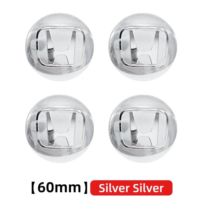 4pcs 56mm 60mm 65mm Car Wheel Hub Centre Cap Badge Emblem Hub Center Cover Car Sticker for Honda Civic Accord Cr-v Fit Crosstour