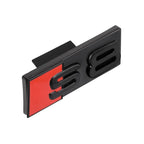 1pc ABS For Audi S4 S3 S5 S6 S7 S8 Letters Car Front Grille Hood Badge Emblem Logo Stickers Auto Exterior Decoration Accessories