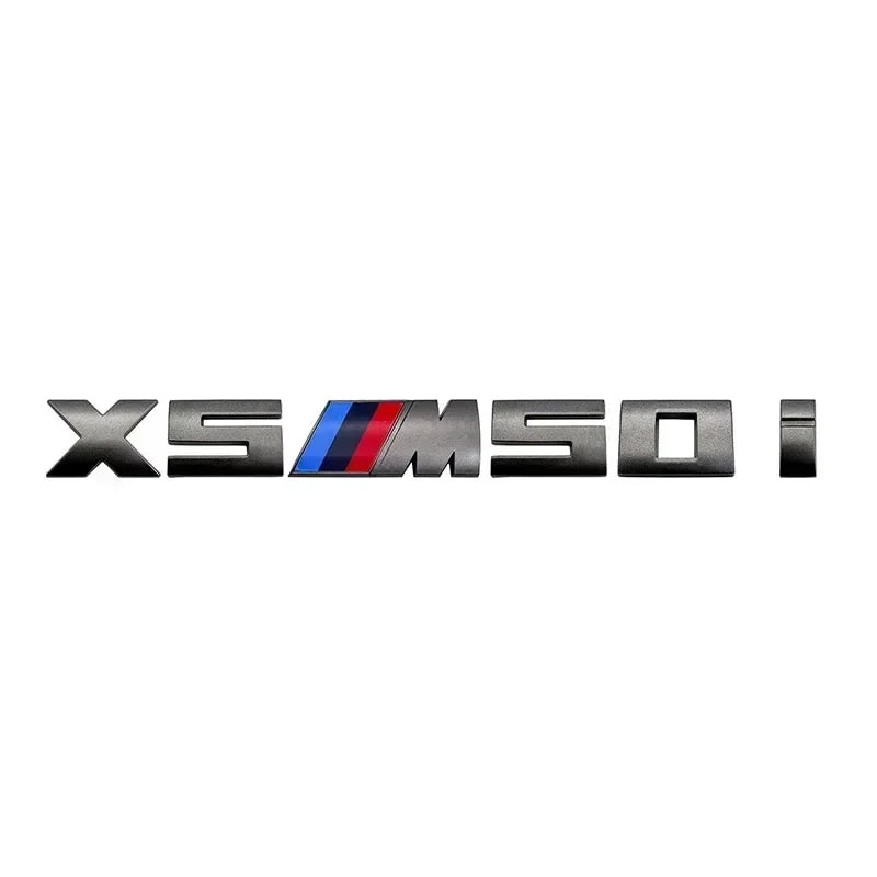7.3cm for M logo new gray ABS letter sticker trunk badge For BMW X3 M40D 40I X4 M40D X5 M50D 50I X6 M50D 50I X7 M50D 50I