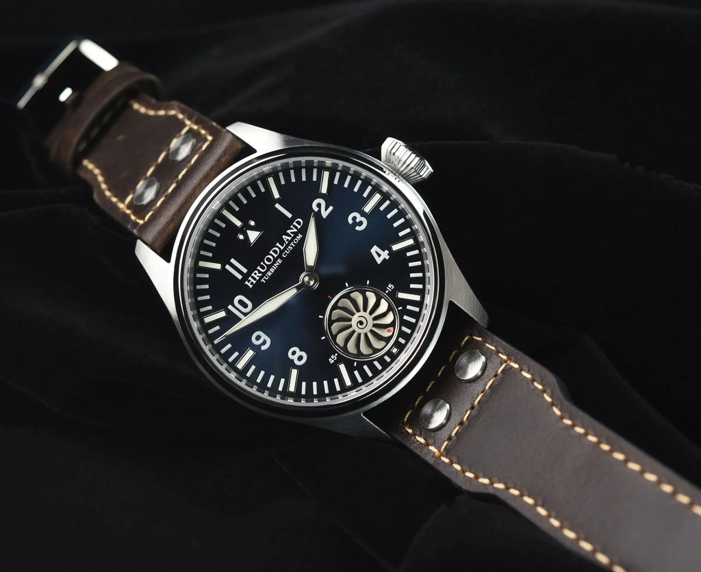 HRUODLAND Pilot Watch for Men BGW-9 Luminous Mechanical Wristwatch 316L Stainless Steel Sapphire Glass 10ATM Waterproof F016