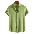 100% Cotton Linen Shirt Men Summer Short Sleeve Male T-shirts Breathable Tops Tee White Clothing Casual Fashion Shirts For Men