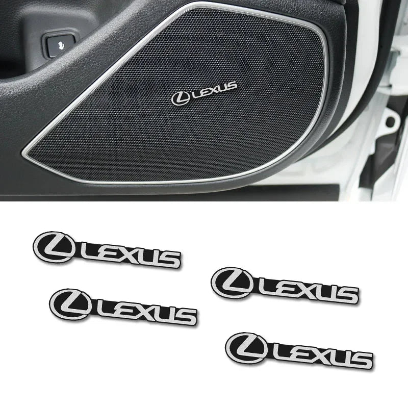 Car Audio Decorate 3D Aluminum Badge Emblem Stickers For Lexus IS250 IS200 CT200h GS300 LS430 RX450h LX570 IS300 ES RX LS IS NX