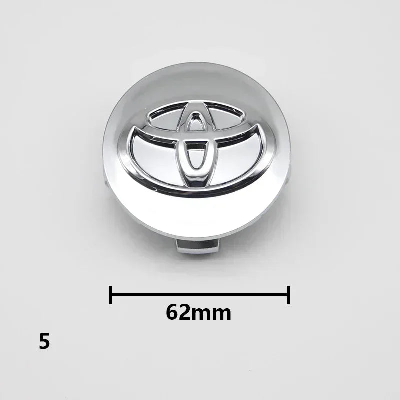 4Pcs 57/62mm Car Wheel Center Hub Caps For Toyota Rav4 Aygo Yaris Corolla Camry Car Tire Center Decoration Stickers Accessories