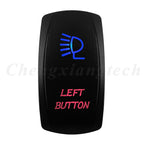 Waterproof 5 Pins SPST On/Off Rocker Switch Blue & Red Led 20A/12V 10A/24V Toggle Switch GPS for Cars,Trucks, RVs, Boats