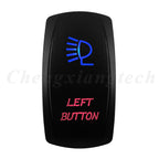 Waterproof 5 Pins SPST On/Off Rocker Switch Blue & Red Led 20A/12V 10A/24V Toggle Switch GPS for Cars,Trucks, RVs, Boats