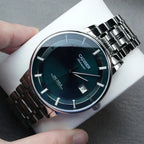 CADISEN Automatic Mechanical Ultra-thin Wriswatch MIYOTA 9015 Top Brand Luxury Curved Single-dome Sapphire Crystal Watch Man
