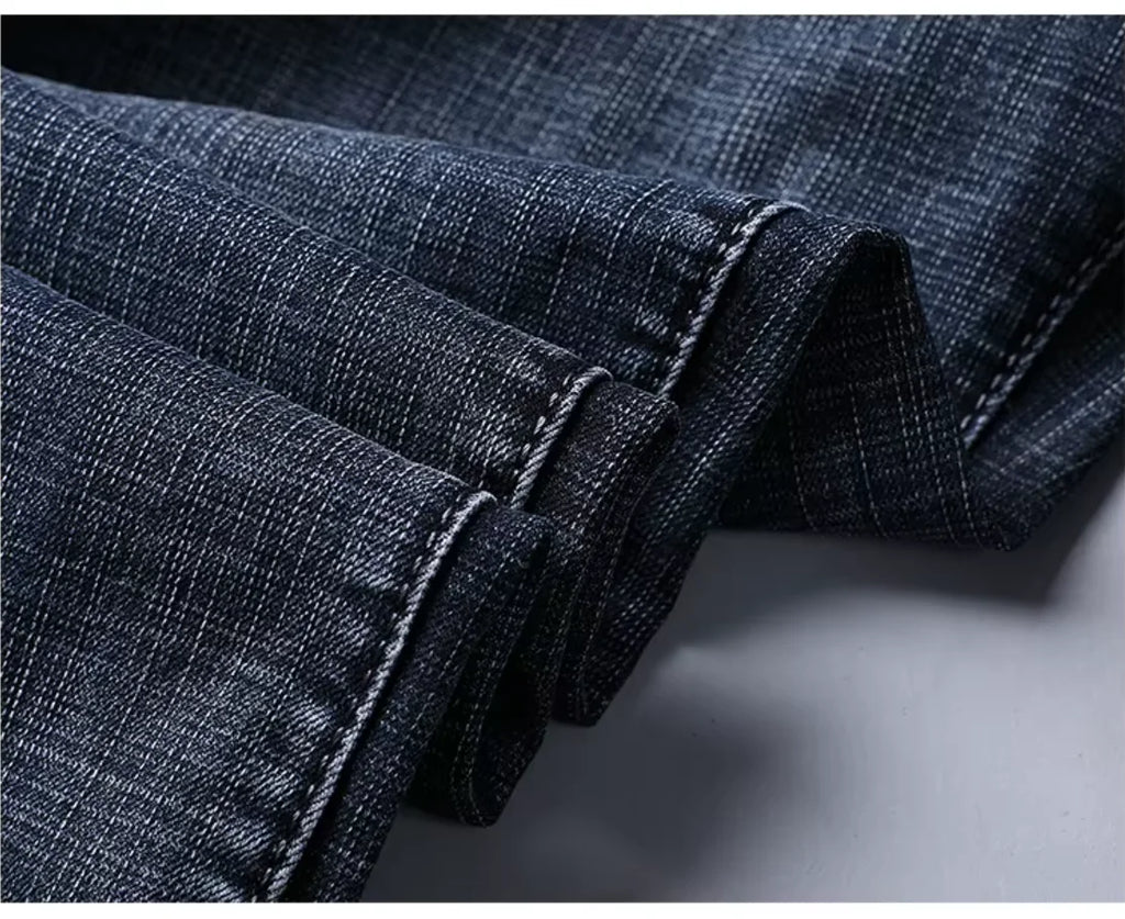 Wthinlee, Nuevos Jeans Casuales para Hombre, Corte Recto, Elásticos, Clásicos, Azules y Negros, Pantalones de Mezclilla para Trabajo, Ropa Masculina