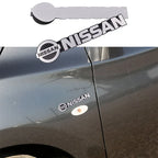 1pcs new aluminum 3D Car Fender side logo Car door Emblem Rear emblem car window sticker styling Accessories For Nissan