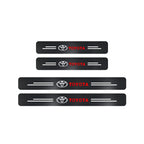 Car Door Threshold Strips Car Trunk Rear Bumper Protective Carbon fiber Leather Stickers For Toyota Camry Yaris Hilux Corolla