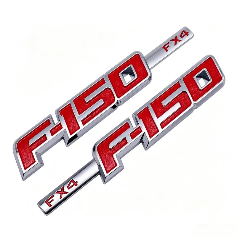 3D ABS F150 FX4 Car Emblem Badge Sticker For Ford F-150 FX4 Pickup Truck Side Fender Rear Tailgate Logo Decal Accessories
