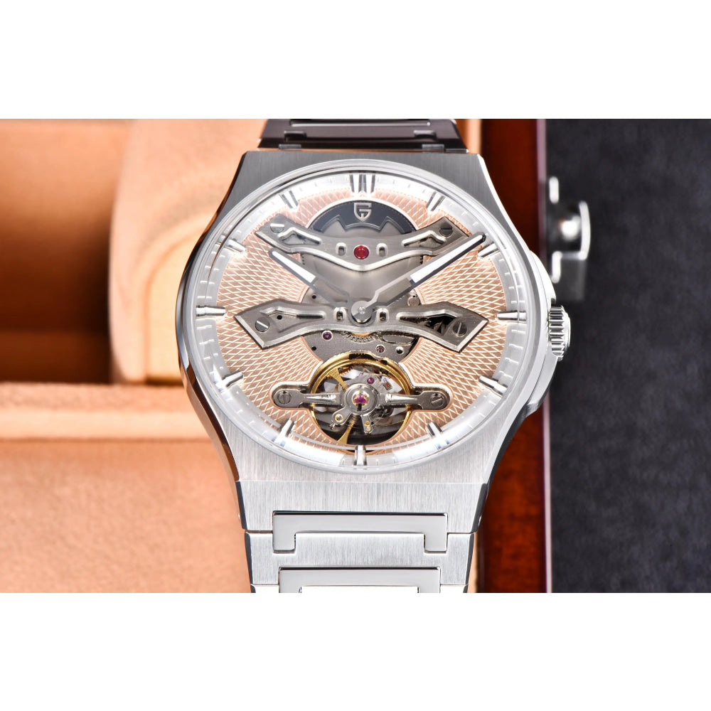 PAGANI DESIGN New 42MM Hollow Tourbillon Luxury Men Mechanical Watch Sapphire Glass Automatic Watches For Men Relojes hombres