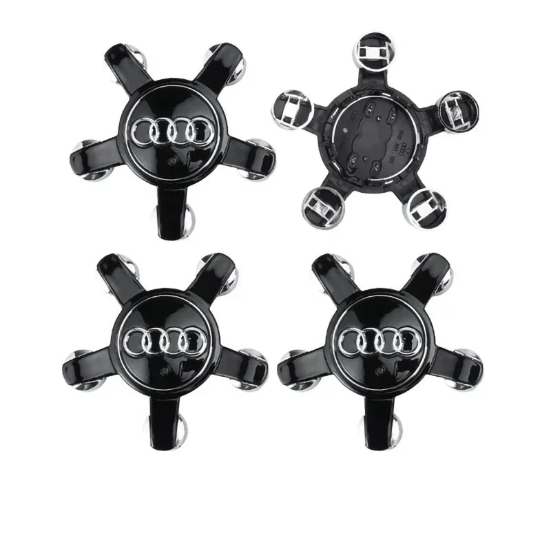 For Audi 4pcs135mm Car Styling AUDI Wheel Center Cap Hub Covers Badge For Audi A3 A4 A5 A6 A7 A8 S4 Auto Exterior Accessories