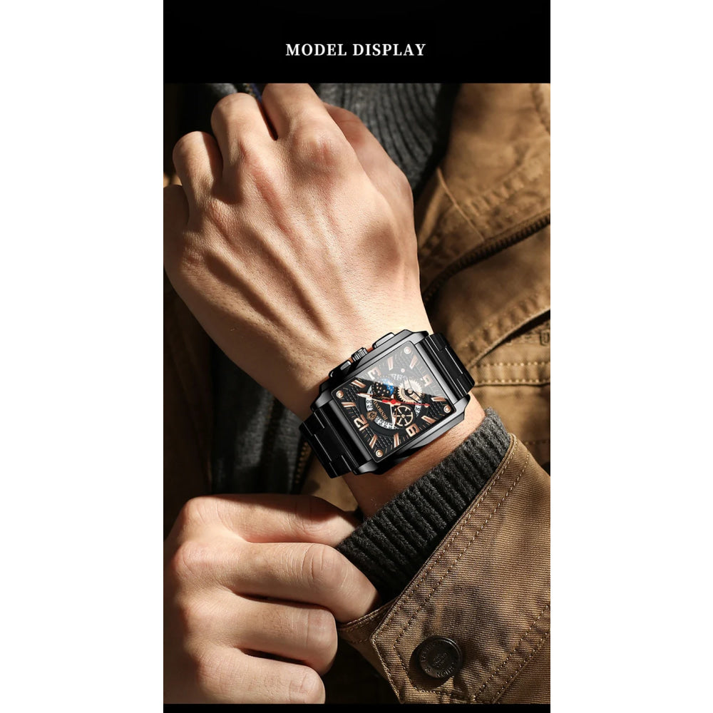 BINBOND Luxury quartz wristwatches luminous waterproof auto date chronograph men's watch business sport fashion casual reloj