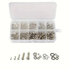 Kit surtido de tuercas y tornillos de acero inoxidable premium de 320 piezas: resistentes a la corrosión, tuercas a presión, tamaños M2 a M5 - Ideal para bricolaje,
