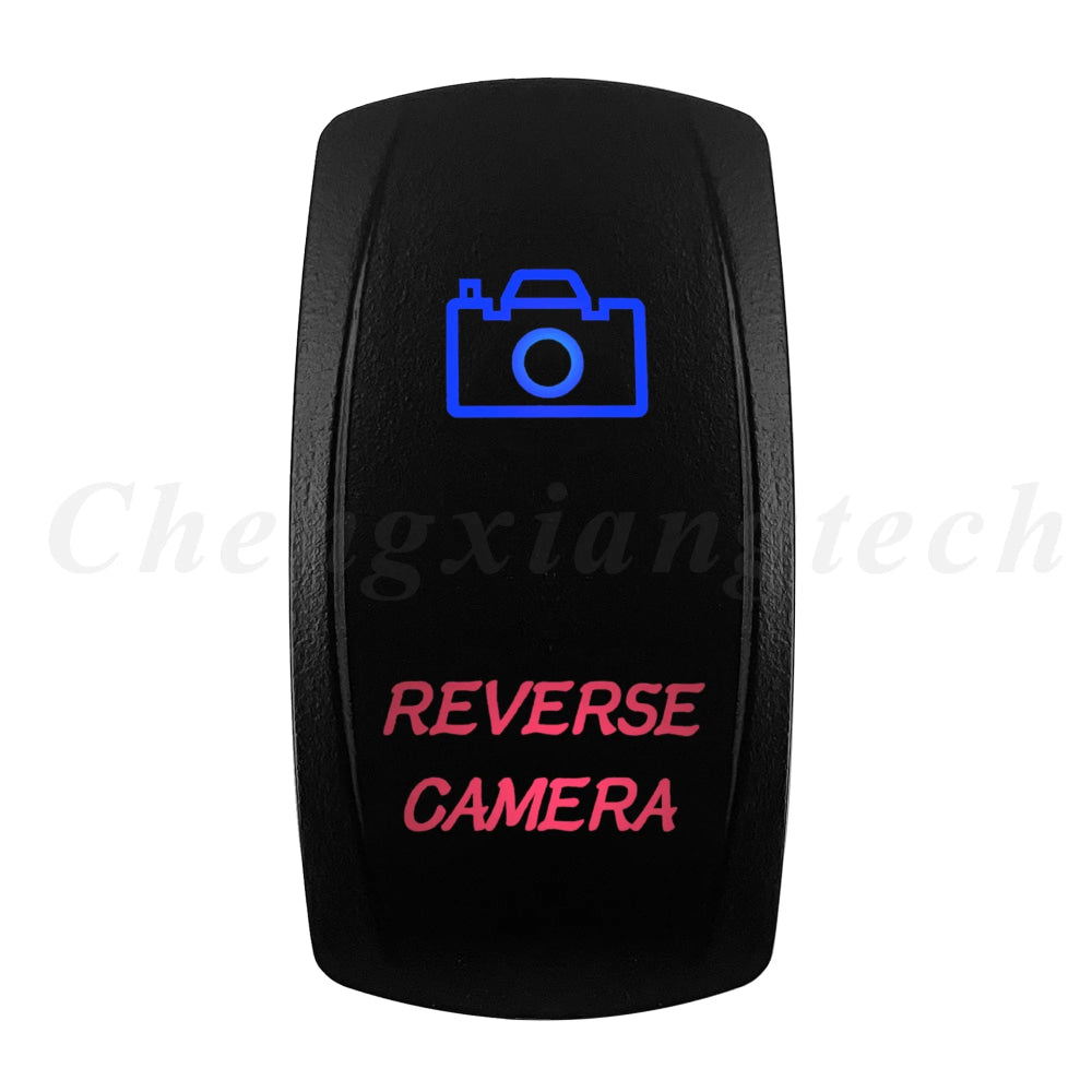 Waterproof 5 Pins SPST On/Off Rocker Switch Blue & Red Led 20A/12V 10A/24V Toggle Switch GPS for Cars,Trucks, RVs, Boats