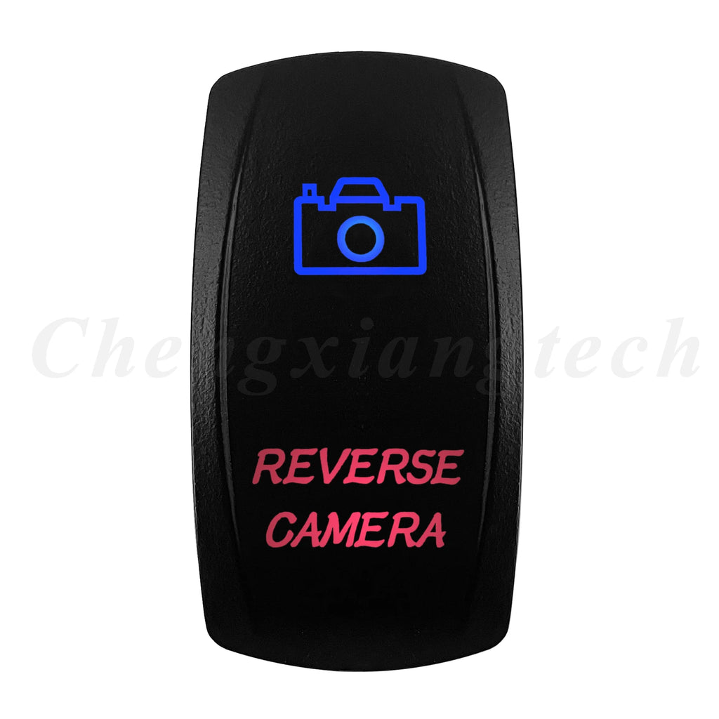 Waterproof 5 Pins SPST On/Off Rocker Switch Blue & Red Led 20A/12V 10A/24V Toggle Switch GPS for Cars,Trucks, RVs, Boats
