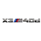 7.3cm for M logo new gray ABS letter sticker trunk badge For BMW X3 M40D 40I X4 M40D X5 M50D 50I X6 M50D 50I X7 M50D 50I