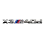 7.3cm for M logo new gray ABS letter sticker trunk badge For BMW X3 M40D 40I X4 M40D X5 M50D 50I X6 M50D 50I X7 M50D 50I