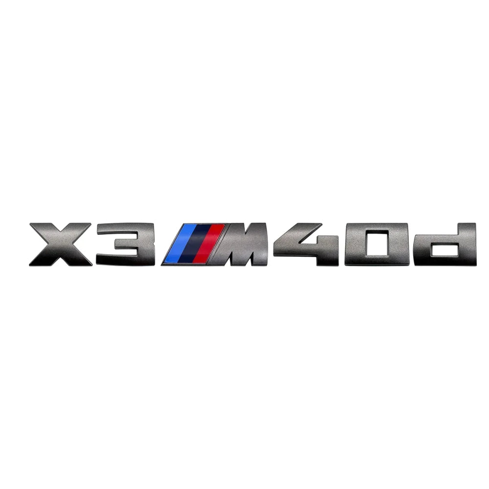 7.3cm for M logo new gray ABS letter sticker trunk badge For BMW X3 M40D 40I X4 M40D X5 M50D 50I X6 M50D 50I X7 M50D 50I
