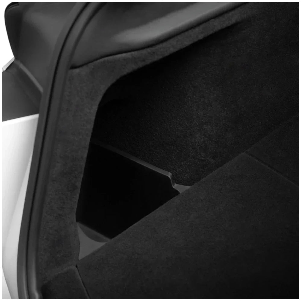 For Tesla Model Y Juniper Trunk Organizer Side Storage Box Boot Organizer Flocked TPE Mat Anti-dirty 2025 Car Travel Accessories