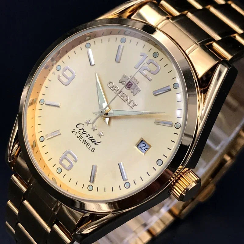 Relojes Orient, reloj AAA de alta calidad, camiseta nueva, reloj para hombre, Tourbillon mecánico automático multifunción de lujo totalmente de acero